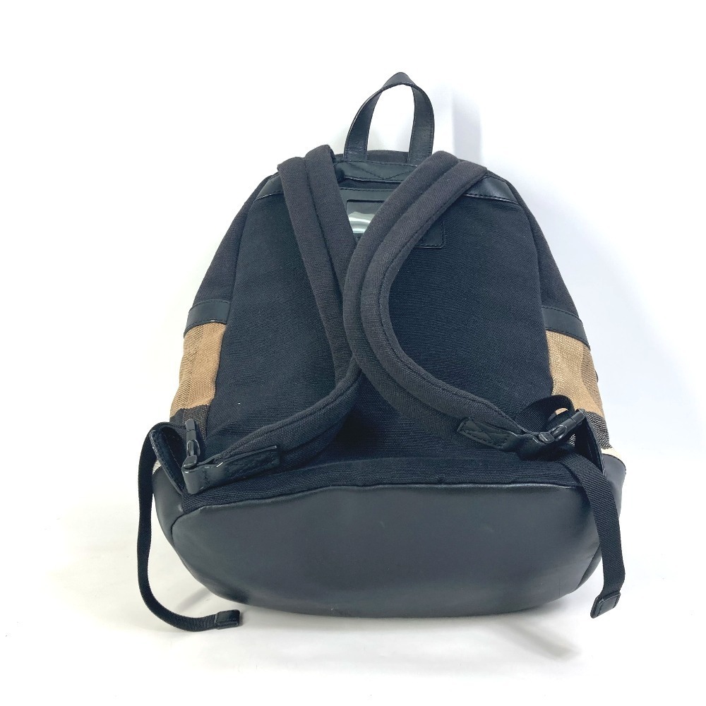 Burberry Mega Check Backpack Canvas Leather Beige - Picture 2 of 9